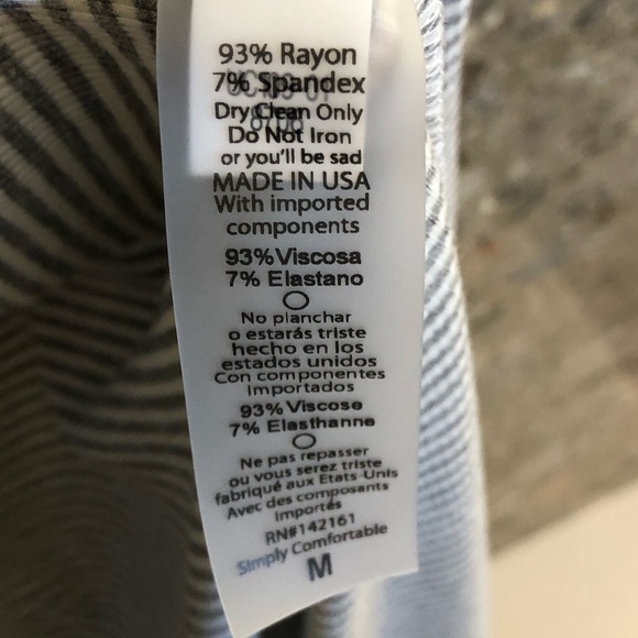 Medium Gray Stripes Lularoe Joy Duster Vest - Picture 7 of 8